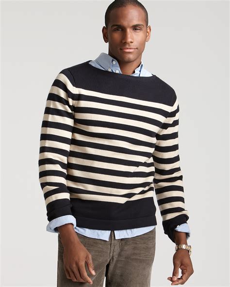 michael kors stripe crewneck sweater mens|michael kors sweaters.